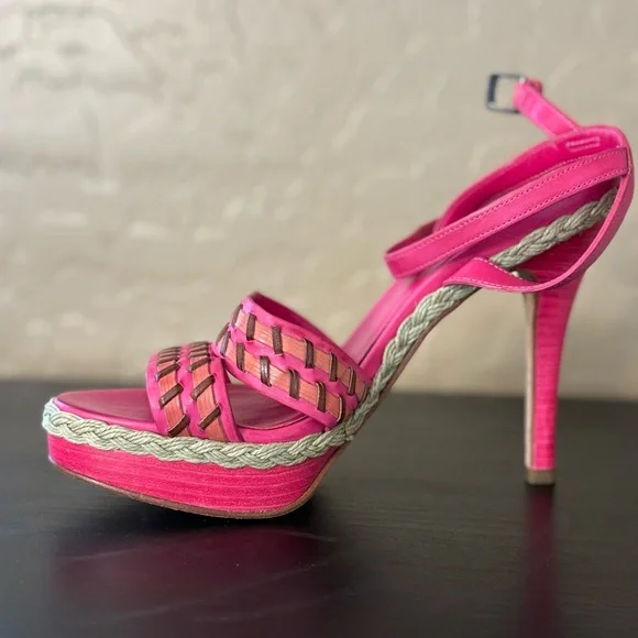 COLE HAAN 💕 Vanessa Nike Air Braided Pink Heel - Picture 1 of 12